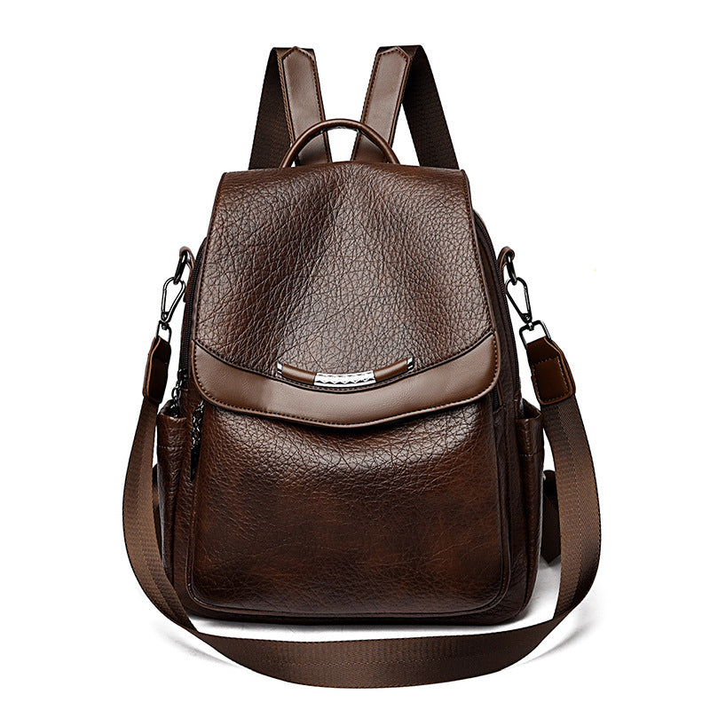 Chic Textured Leather Backpack Kalsten