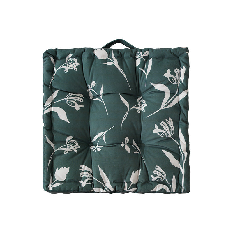 Padded chair cushion with carrying handle and decorative stitching Kalsten