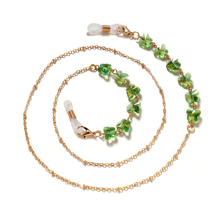 Floral Embellished Eyewear Chain Kalsten