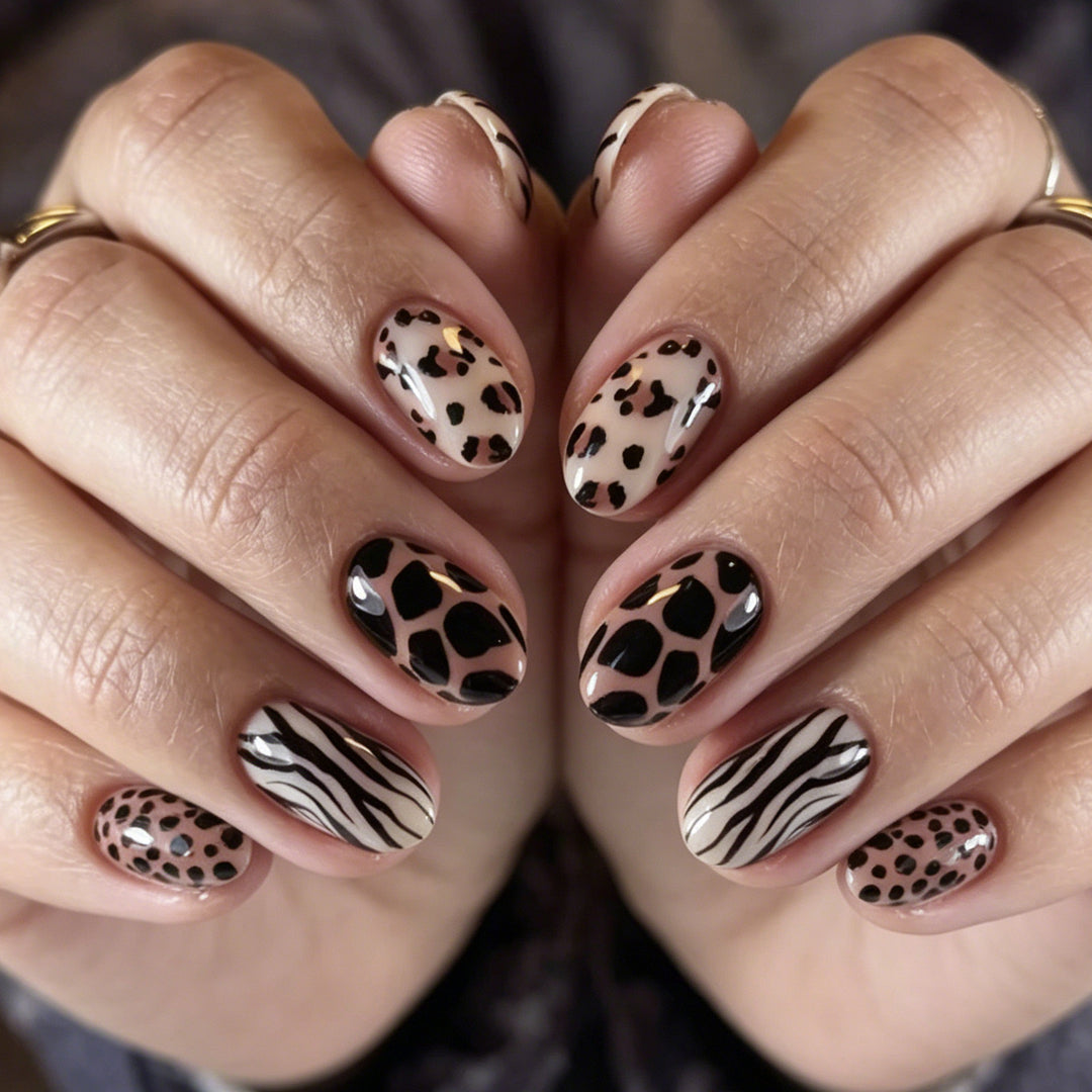 Animal Print Acrylic Nail Set Kalsten