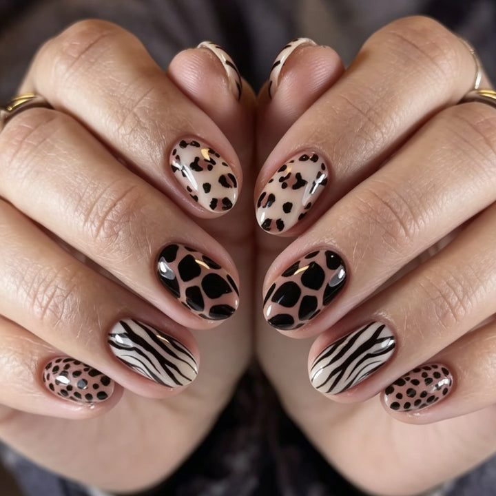 Animal Print Acrylic Nail Set Kalsten