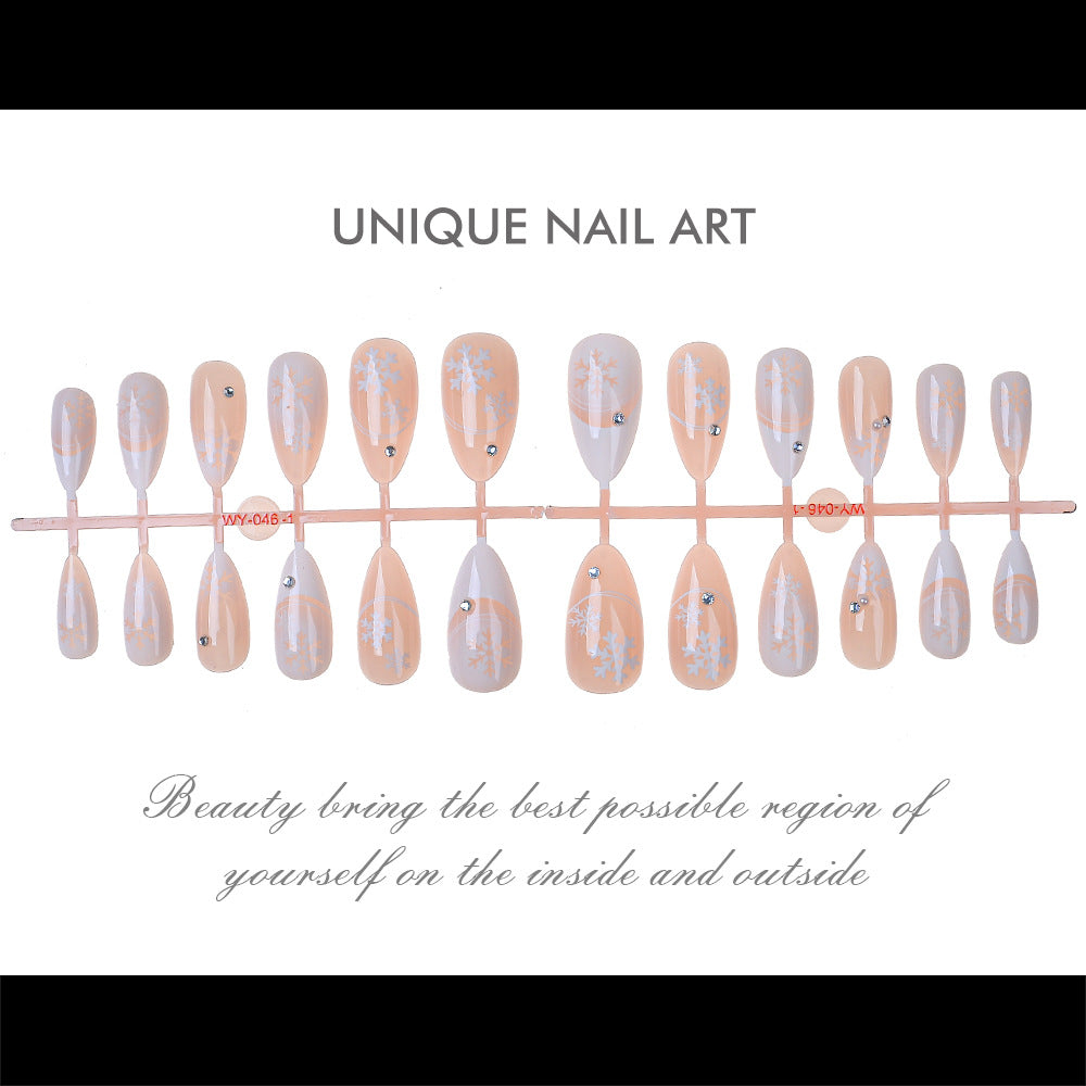Elegant Winter-Themed Press-On Nails Kalsten
