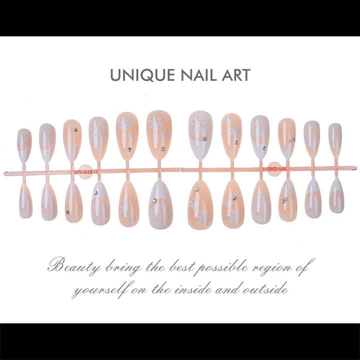 Elegant Winter-Themed Press-On Nails Kalsten
