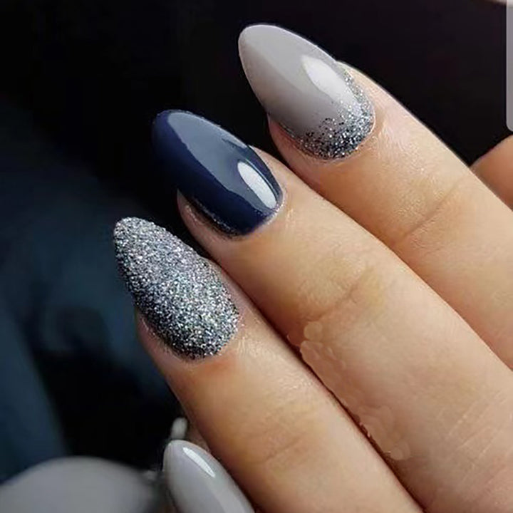 Elegant Glitter-Stone Nail Art Kalsten