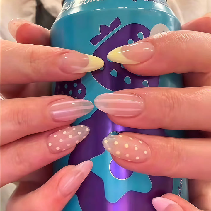 Decorative Polka Dot and Gradient Press-On Nails Kalsten