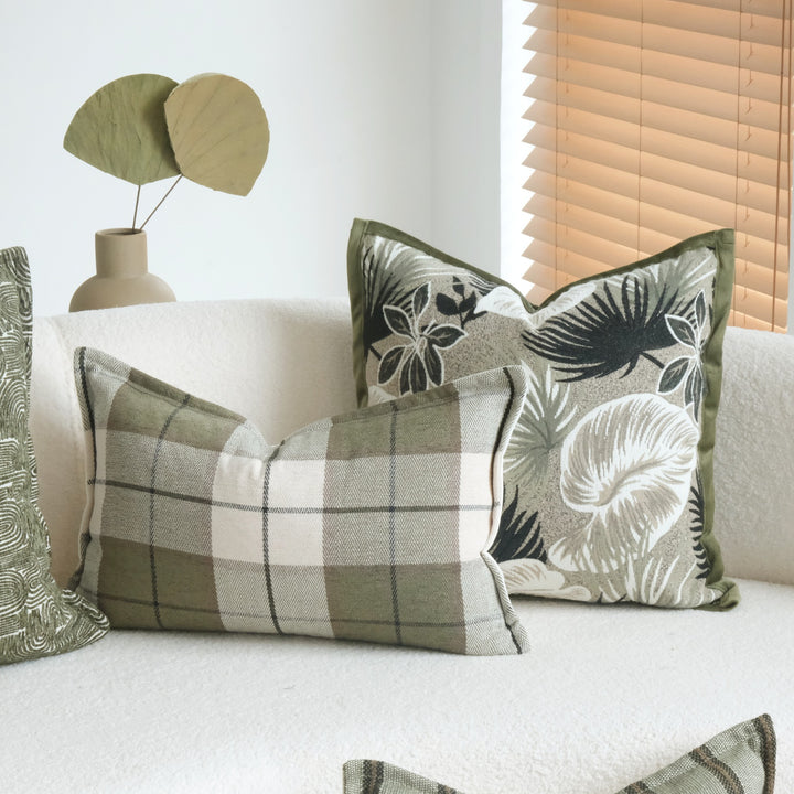 Cozy Plaid Throw Pillow for Home Decor