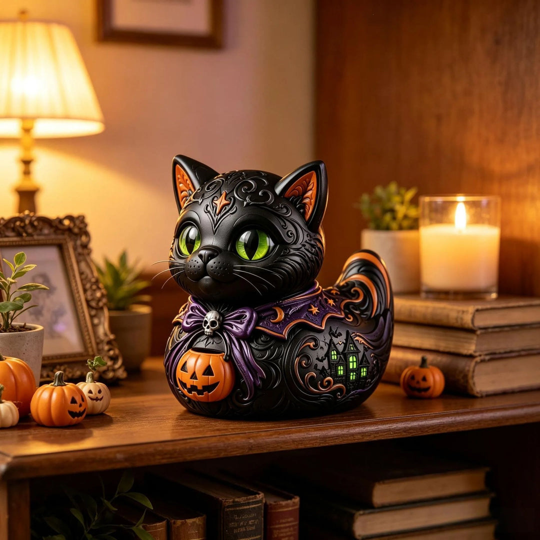 Decorative Halloween Cat Figurine Kalsten