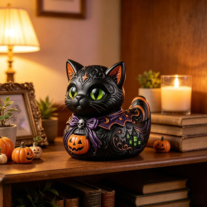 Decorative Halloween Cat Figurine Kalsten
