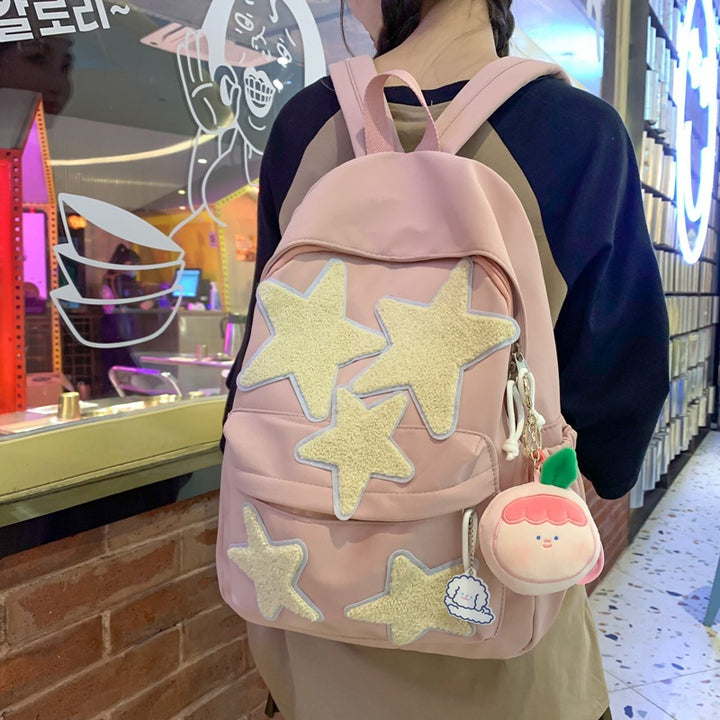 Star-Embellished Casual Backpack
