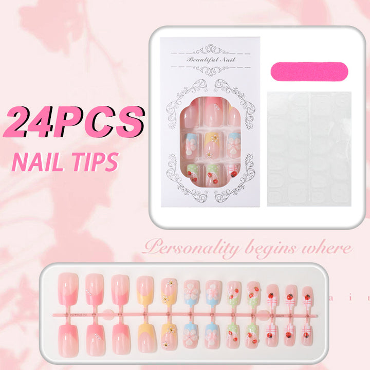 Floral Art Press-On Nail Design Kalsten