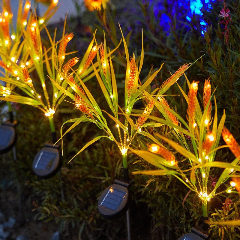 Solar LED Ornamental Ricegrass Garden Stake Lights With Micro-LED String And Ground Spike Kalsten