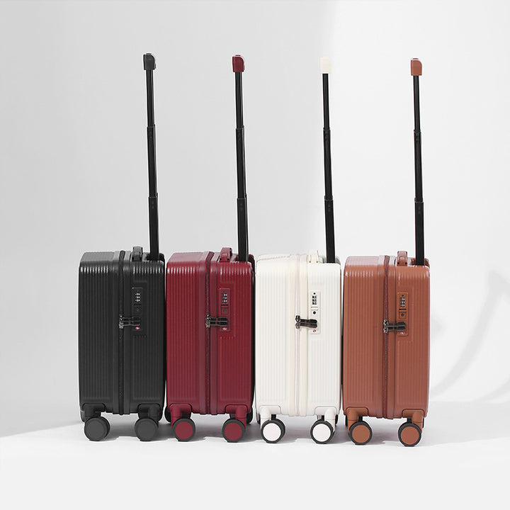 Unisex Compact Ribbed Hard Shell Carry-On Luggage Kalsten
