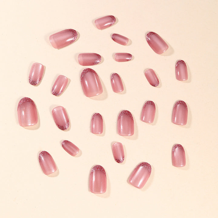 Glamorous Glitter French Tip Nail Art Kalsten