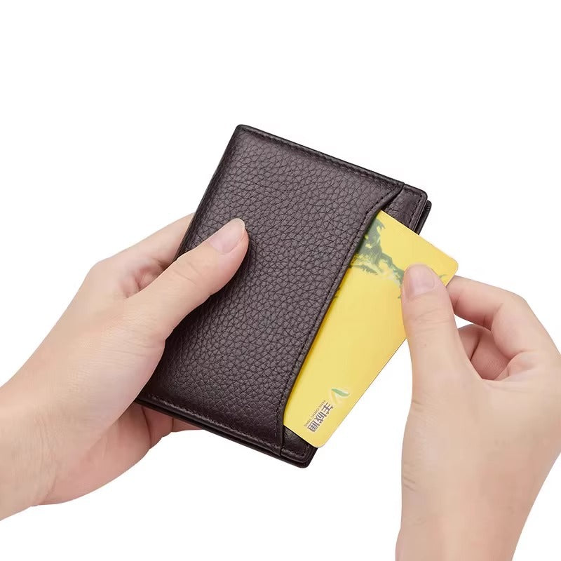 Textured Leather Card Holder Wallet Kalsten