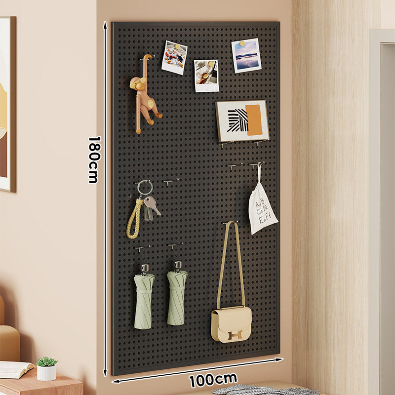 Wall-Mounted Perforated Metal Pegboard Organizer Panel