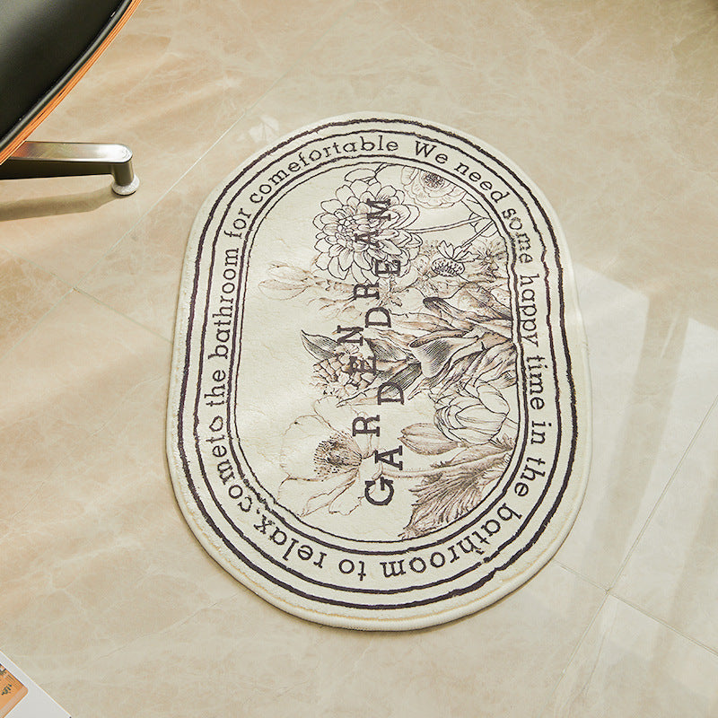 Decorative Botanical Bathroom Mat