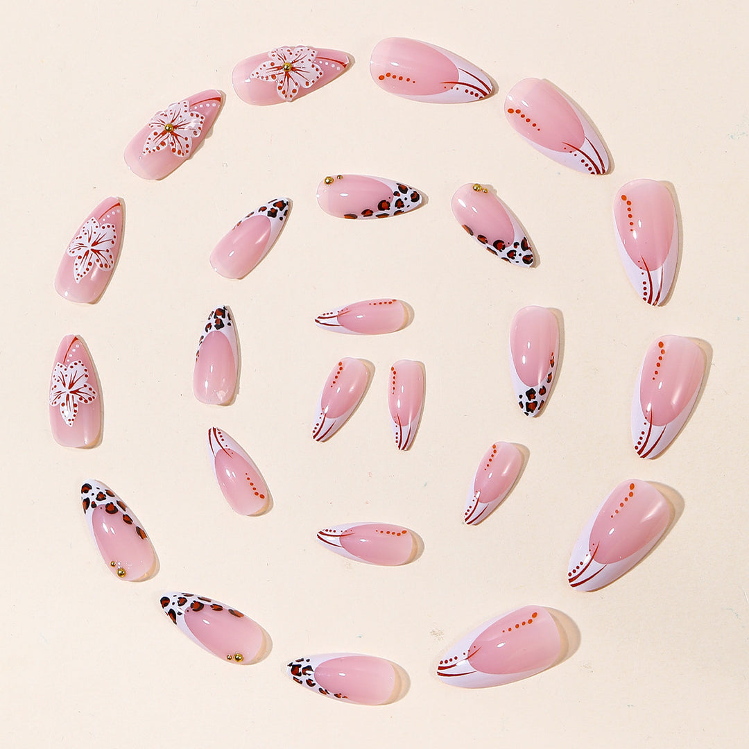 Artistic Floral Acrylic Nail Art Kalsten