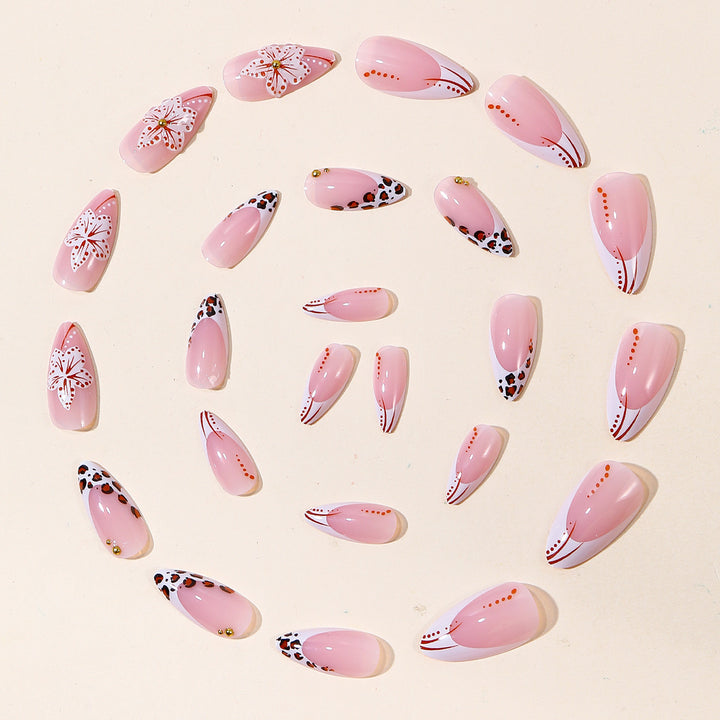 Artistic Floral Acrylic Nail Art Kalsten