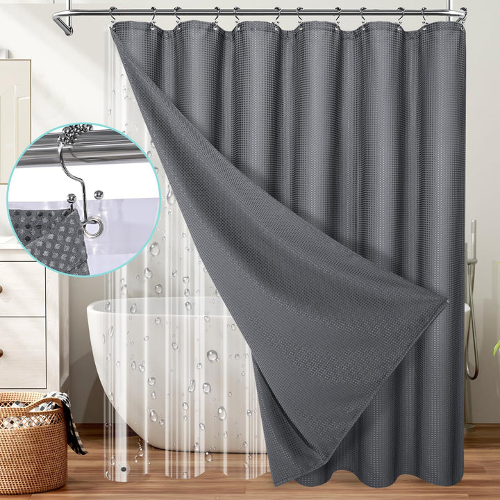 Textured Waterproof Shower Curtain Kalsten