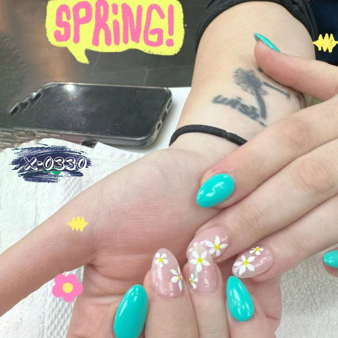 Floral Inspired Acrylic Nail Art