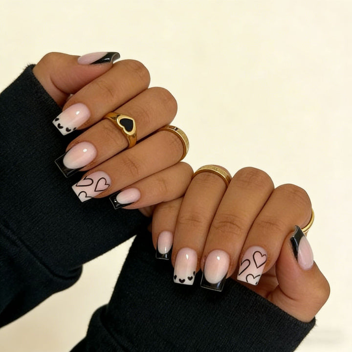 Heart-Inspired Acrylic Nail Art Set Kalsten