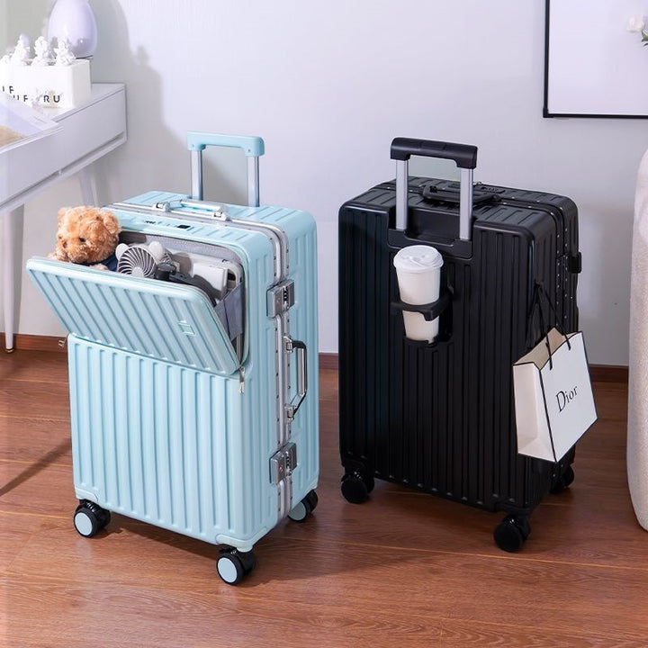 Trolley Suitcase With Innovative Storage Space And Integrated Security System Kalsten