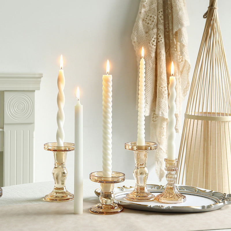 Double-Helix Sculpted Taper Candles Set
