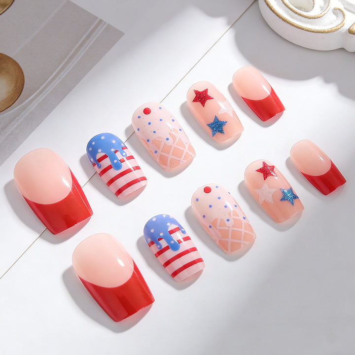Creative Ice Cream-Themed Press-On Nails Kalsten