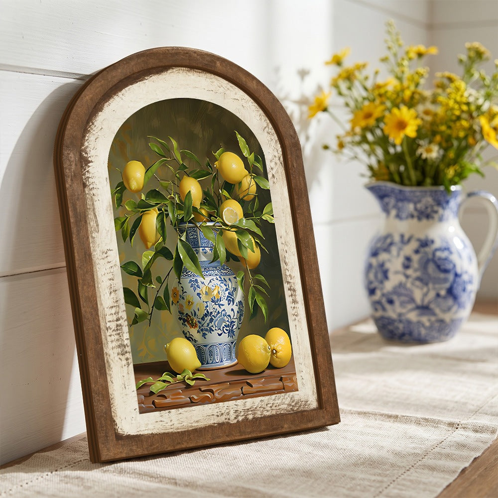 Wall decoration with lemon pattern Kalsten