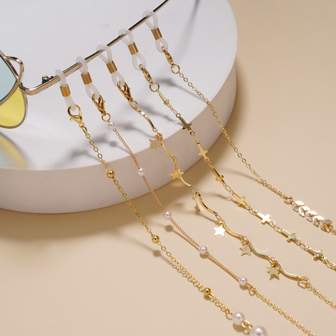 Fashionable Star-Embellished Eyewear Chain Kalsten