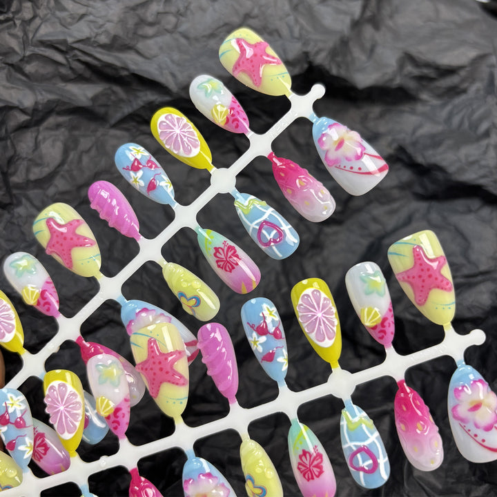 Artistic Themed Press-On Nail Tips Kalsten