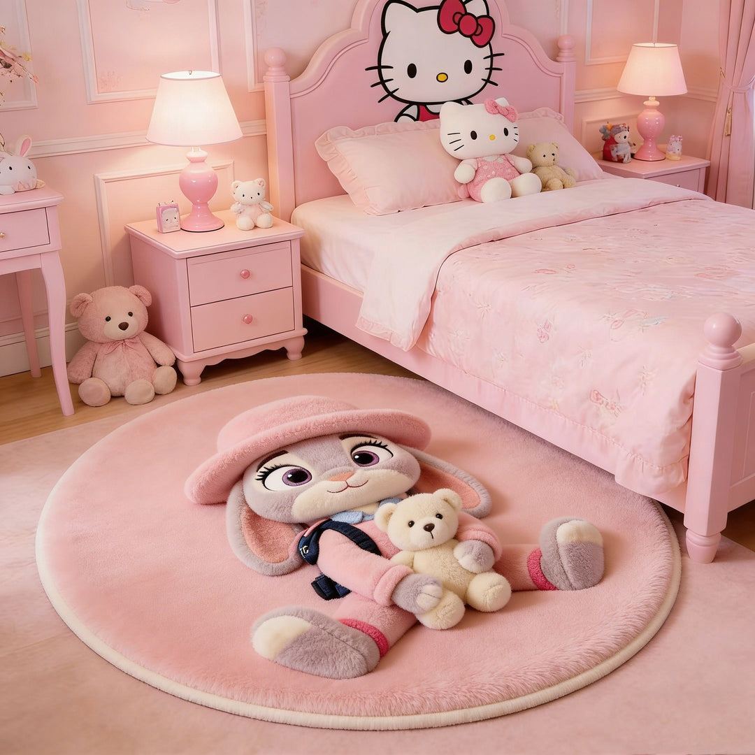 Playful Cartoon Character Area Rug