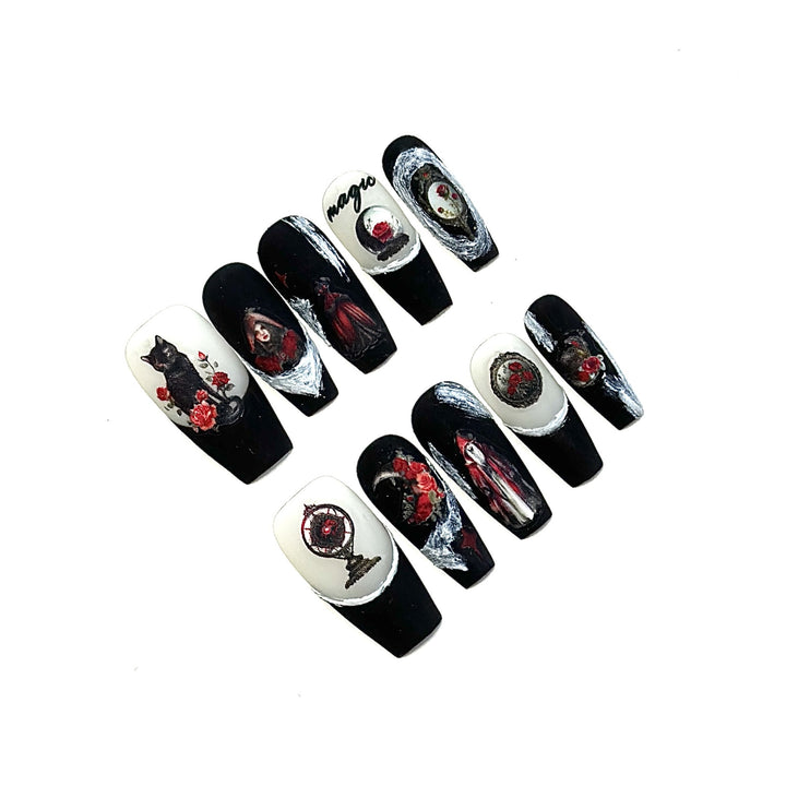 Artistic Themed Press-On Nail Art Collection