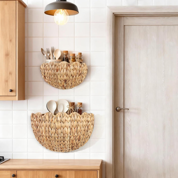 Decorative Scalloped Woven Basket Kalsten