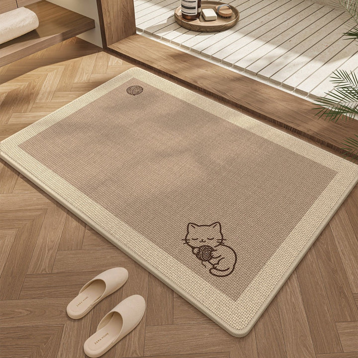 Cute Cat Design Bath Mat Kalsten