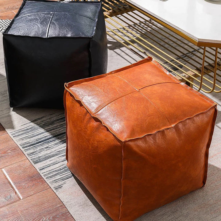 Ladies Comfortable Seat Pouf made of high-quality Faux Leather Kalsten