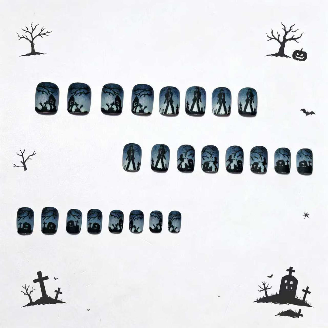 Creative Nail Art in Spooky Gravestone Design Kalsten
