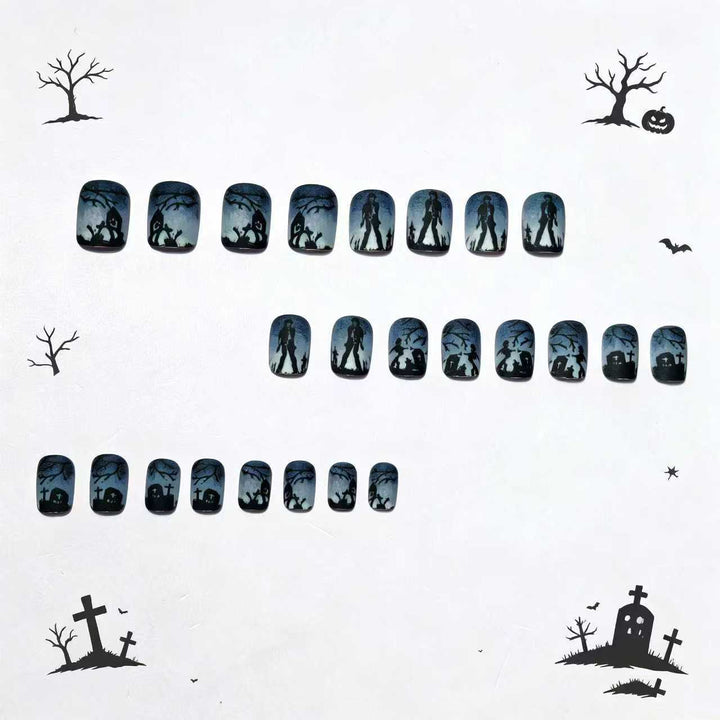 Creative Nail Art in Spooky Gravestone Design Kalsten