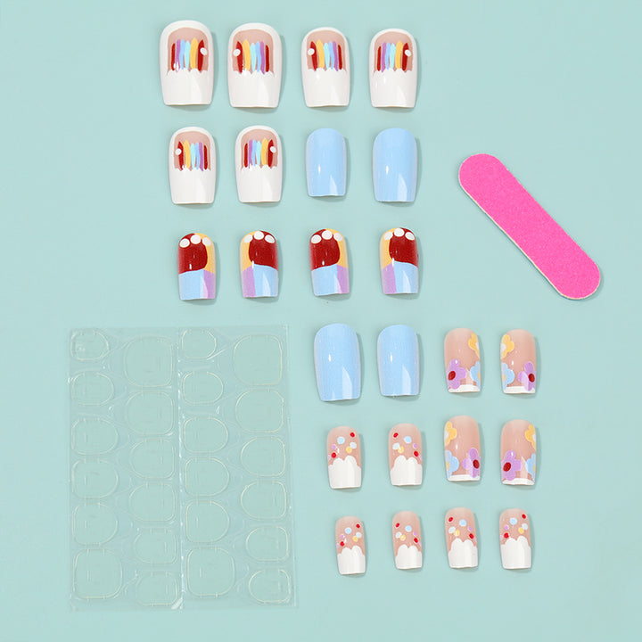 Creative Nail Art Set with Colorful Designs Kalsten