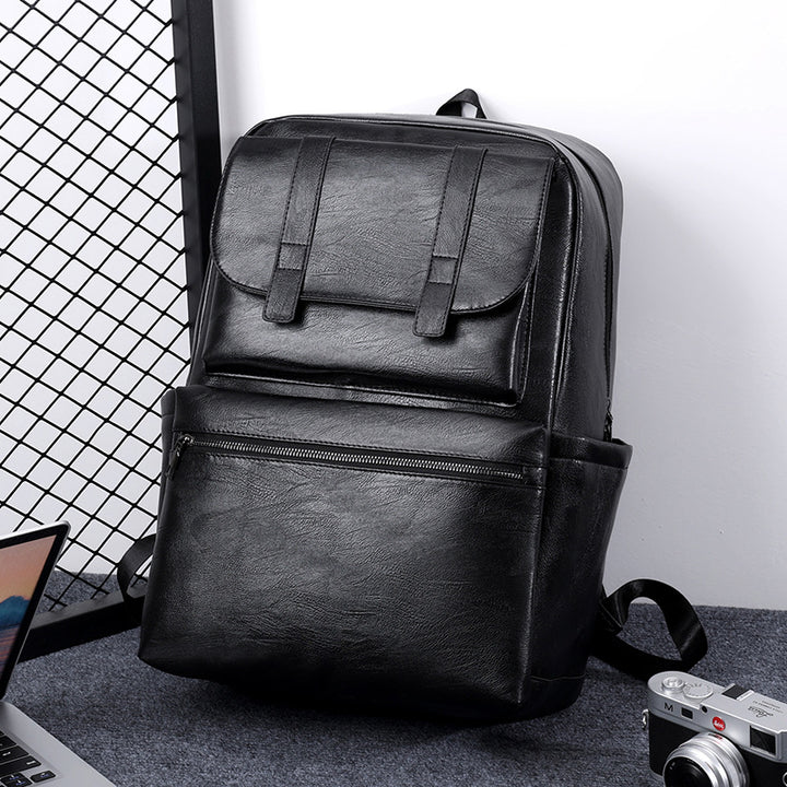 Multi-Functional Leather Laptop Backpack