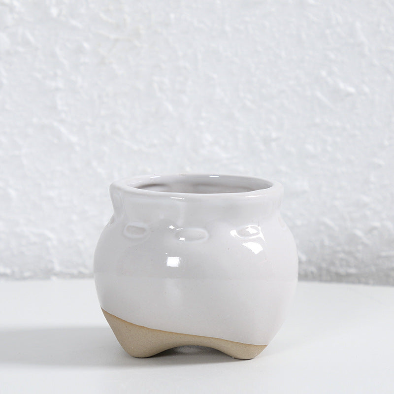 Contemporary Curved Ceramic Vase Kalsten