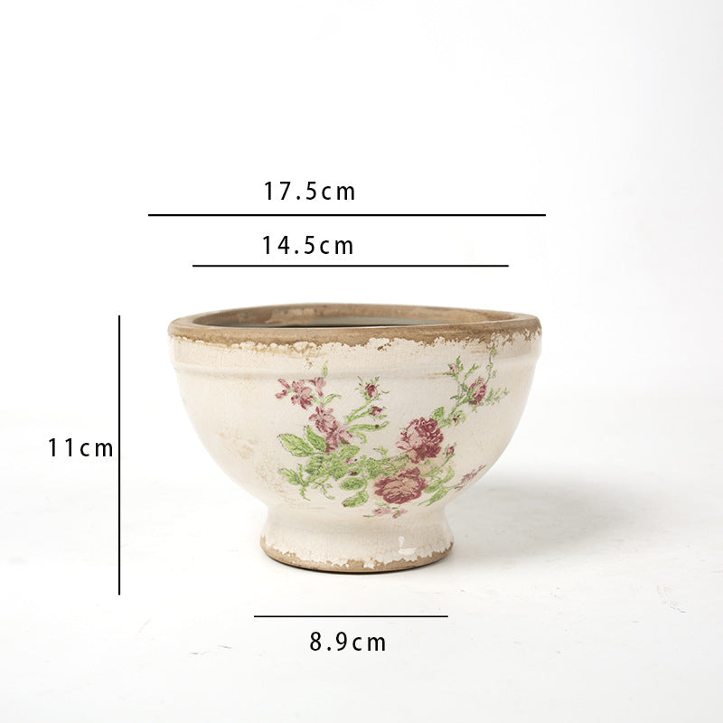 Floral Ceramic Planter Kalsten