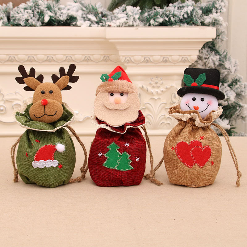 Festive Decorative Plush Snowman Gift Bag Kalsten