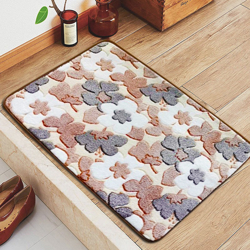 Star-Patterned Plush Bath Mat Kalsten