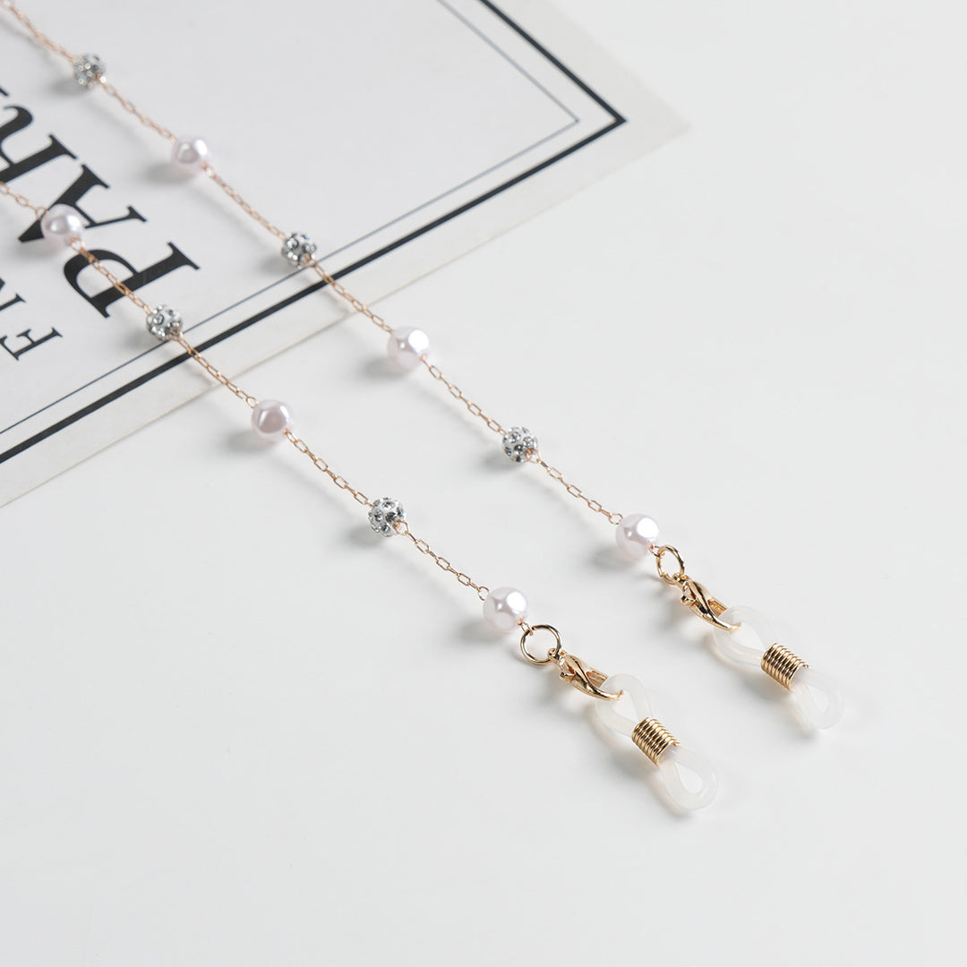 Pearl and Crystal Decor Eyewear Chain Kalsten