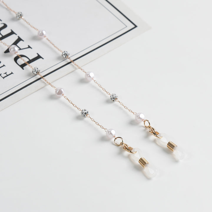 Pearl and Crystal Decor Eyewear Chain Kalsten