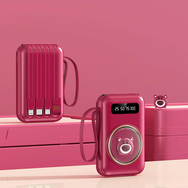 Portable power bank with integrated LED display by Kalsten