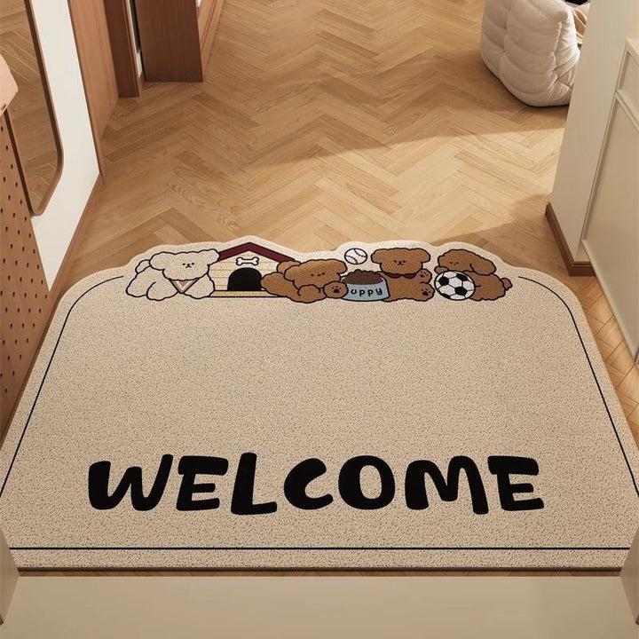 Cute Bear Pattern Doormat for Home Entryway
