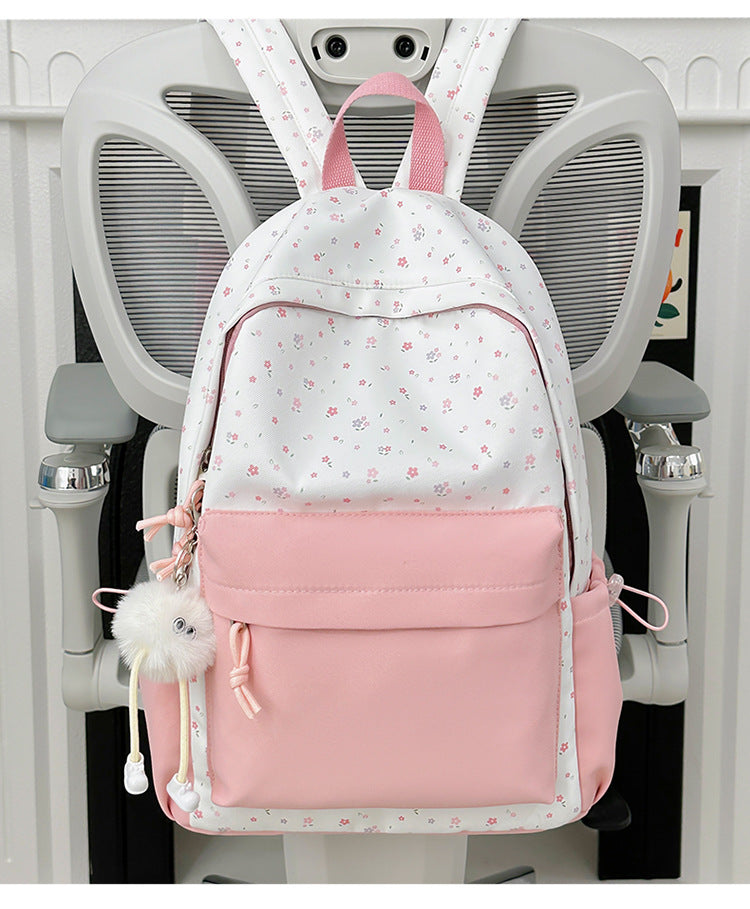 Mini backpack with floral design and practical organizer compartments Kalsten