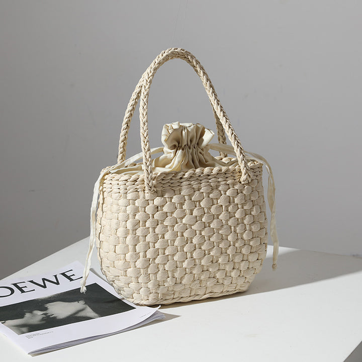 Handmade mini basket handbag with stylish woven pattern Kalsten